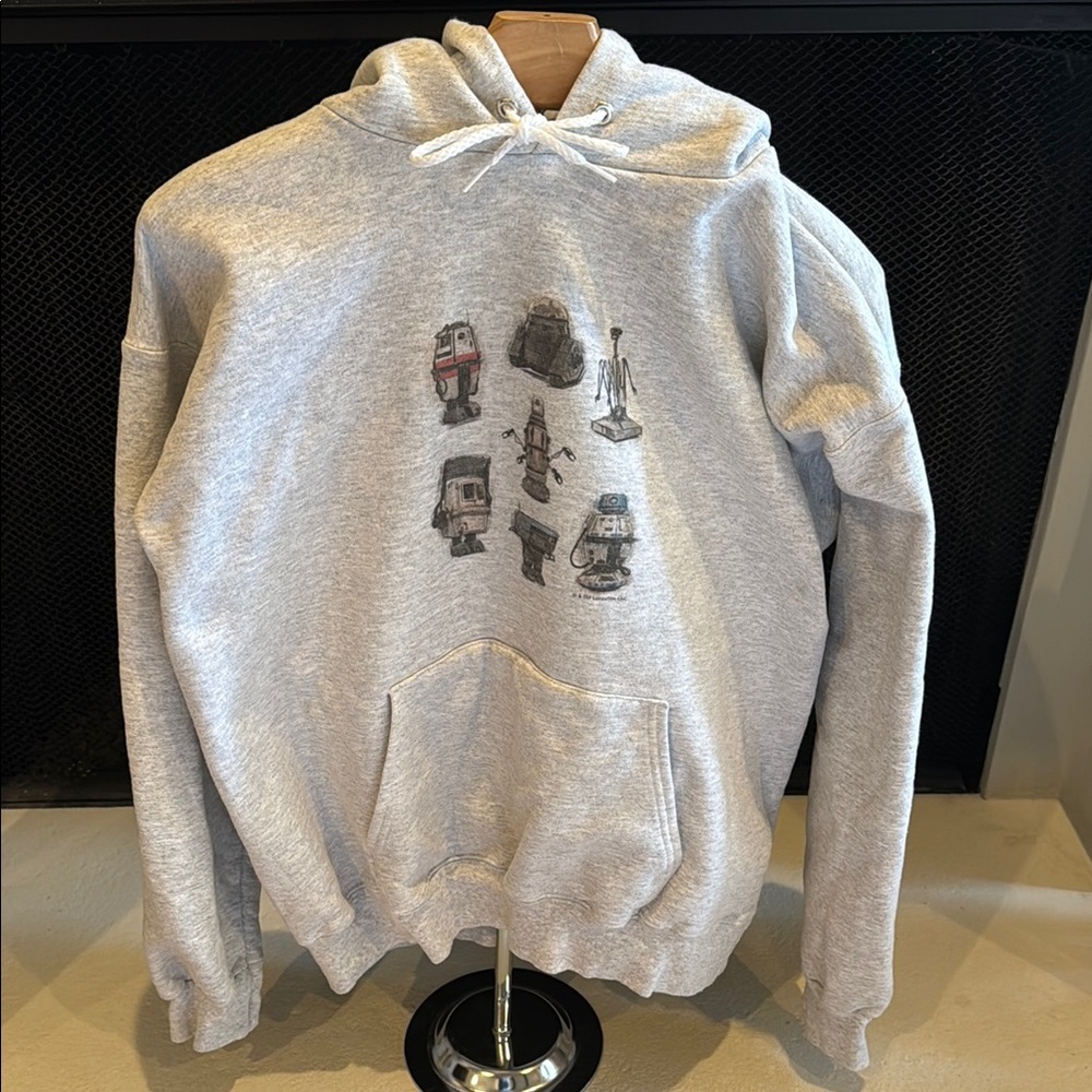 Gray Droids Graphic Hoodie